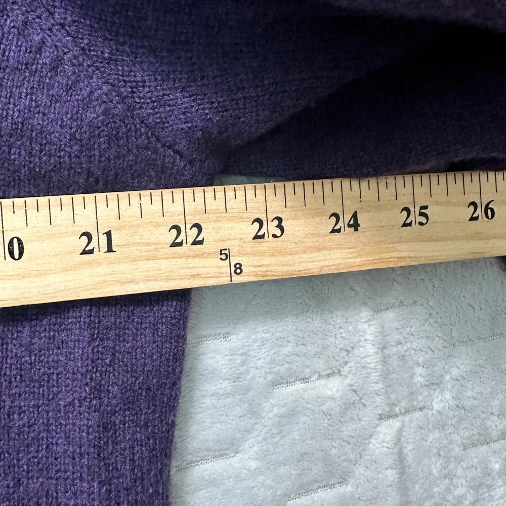 Polo Ralph Lauren‎ Men Lambswool Purple V Neck Sweater L Knit Heritage Preppy